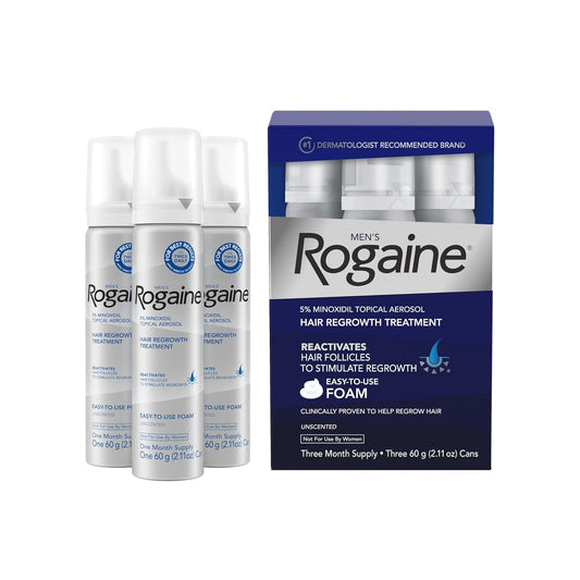 Rogaine for men minoxidil 5% Foam 3 Months [Exp: 09/2027]